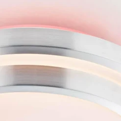 Plafonnier Brilliant Vilma LED Argenté, 1 lumière, Télécommandes, Changeur de couleurs