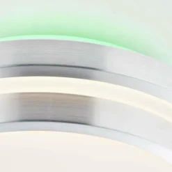 Plafonnier Brilliant Vilma LED Argenté, 1 lumière, Télécommandes, Changeur de couleurs