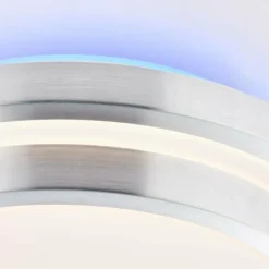 Plafonnier Brilliant Vilma LED Argenté, 1 lumière, Télécommandes, Changeur de couleurs