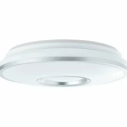 Plafonnier Brilliant Visitation LED Argenté, 1 lumière, Télécommandes, Changeur de couleurs