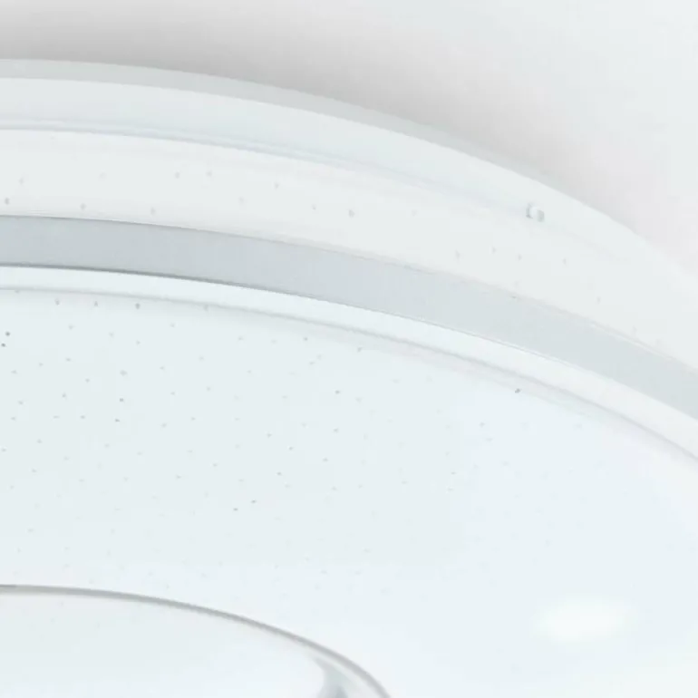 Plafonnier Brilliant Visitation LED Argenté, 1 lumière, Télécommandes, Changeur de couleurs