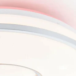 Plafonnier Brilliant Visitation LED Argenté, 1 lumière, Télécommandes, Changeur de couleurs