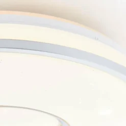 Plafonnier Brilliant Visitation LED Argenté, 1 lumière, Télécommandes, Changeur de couleurs