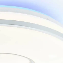 Plafonnier Brilliant Visitation LED Argenté, 1 lumière, Télécommandes, Changeur de couleurs