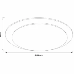 Plafonnier Brilliant Vittoria LED Blanc, 1 lumière