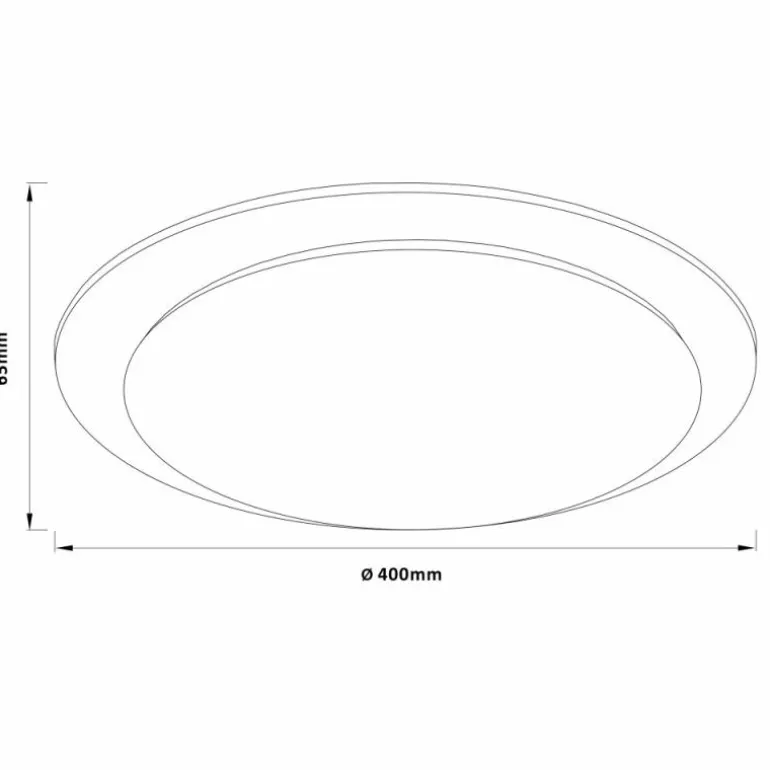 Plafonnier Brilliant Vittoria LED Blanc, 1 lumière