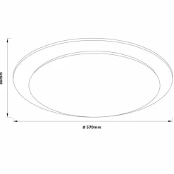 Plafonnier Brilliant Vittoria LED Blanc, 1 lumière, Télécommandes