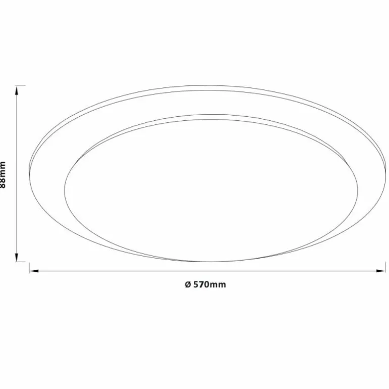 Plafonnier Brilliant Vittoria LED Blanc, 1 lumière, Télécommandes