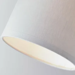 Plafonnier Brilliant Vonnie Gris, Bois clair, 2 lumières