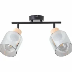 Plafonnier Brilliant Weald Noir, 2 lumières