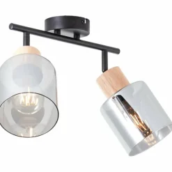 Plafonnier Brilliant Weald Noir, 2 lumières