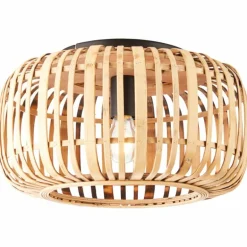 Plafonnier Brilliant Woodrow Noir, 1 lumière