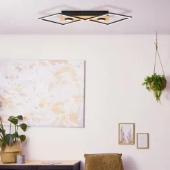 Plafonnier Brilliant Woodbridge LED Brun, Noir, 1 lumière