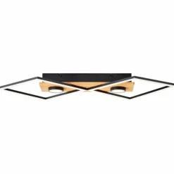 Plafonnier Brilliant Woodbridge LED Brun, Noir, 1 lumière