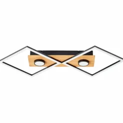 Plafonnier Brilliant Woodbridge LED Brun, Noir, 1 lumière