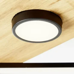 Plafonnier Brilliant Woodbridge LED Brun, Noir, 1 lumière