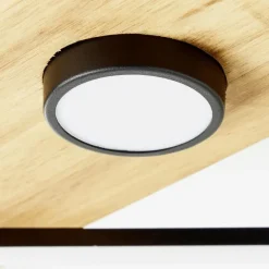 Plafonnier Brilliant Woodbridge LED Brun, Noir, 1 lumière