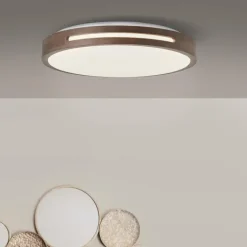 Plafonnier Brilliant Woodbury LED Blanc, 1 lumière