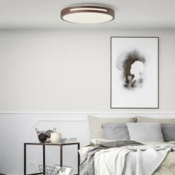 Plafonnier Brilliant Woodbury LED Blanc, 1 lumière