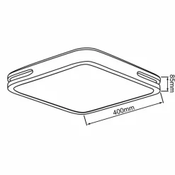 Plafonnier Brilliant Woodbury LED Blanc, 1 lumière
