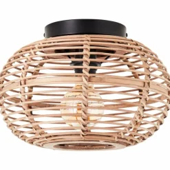 Plafonnier Brilliant Woodball Noir, 1 lumière