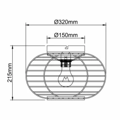 Plafonnier Brilliant Woodball Noir, 1 lumière