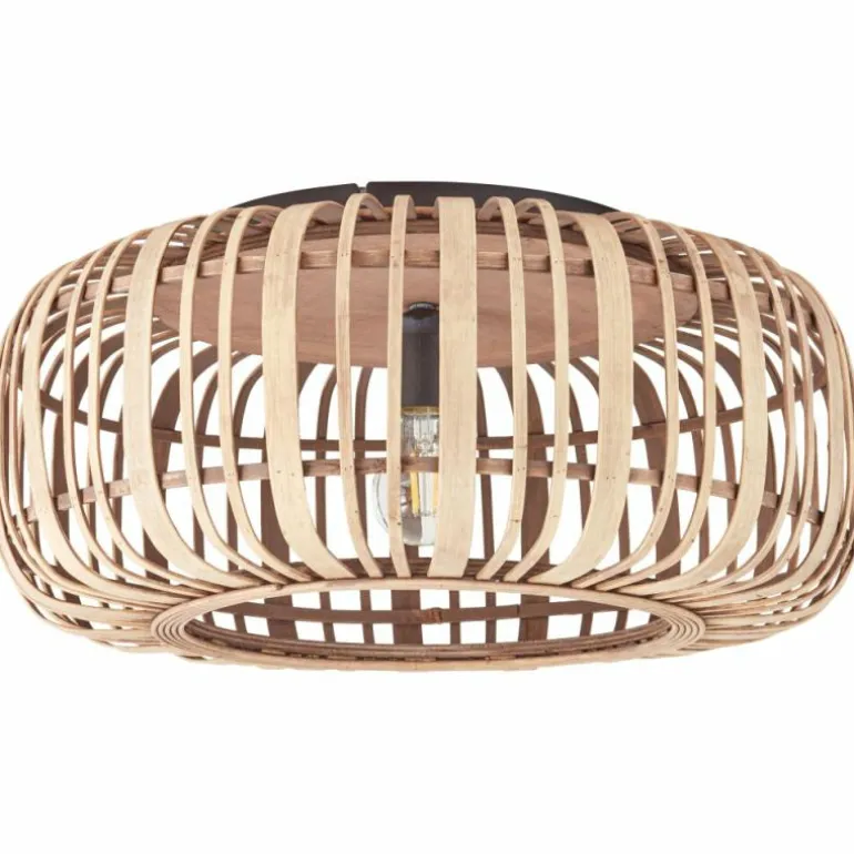 Plafonnier Brilliant Woodrow Noir, 1 lumière