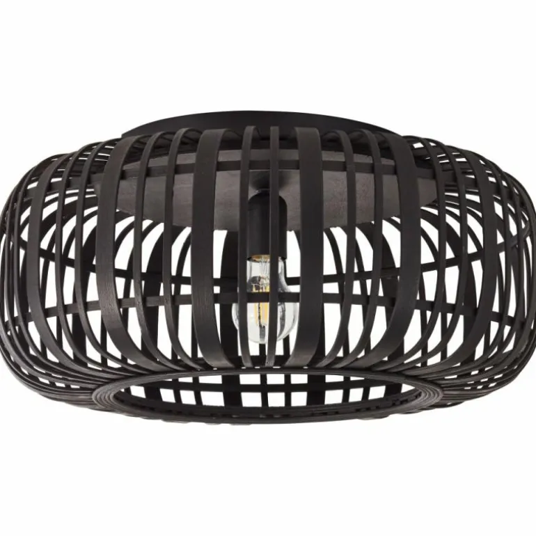 Plafonnier Brilliant Woodrow Noir, 1 lumière