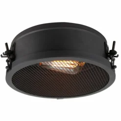 Plafonnier Brilliant Zois Noir, 1 lumière