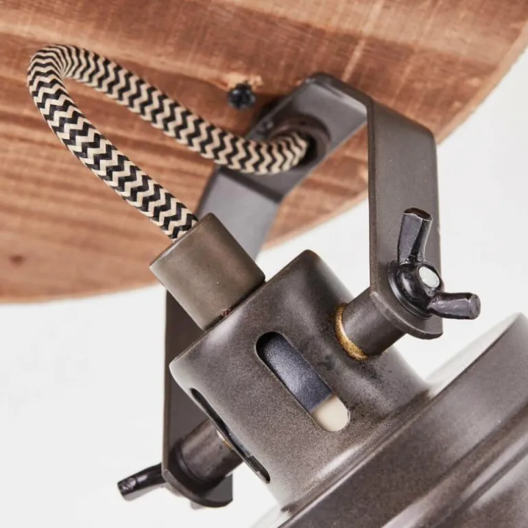 Plafonnier Brilliant-Leuchten Unity Bois foncé, Noir, 3 lumières