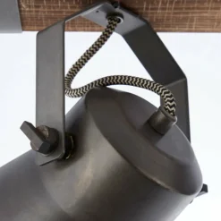 Plafonnier Brilliant-Leuchten Decca Bois foncé, Noir, 2 lumières