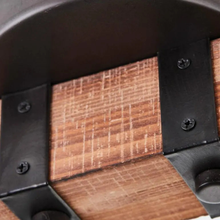 Plafonnier Brilliant-Leuchten Decca Bois foncé, Noir, 4 lumières