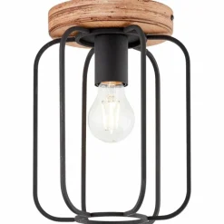Plafonnier Brilliant-Leuchten Tosh Bois foncé, 1 lumière