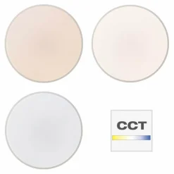 Plafonnier Brillliant Slimline LED Blanc, 1 lumière, Télécommandes