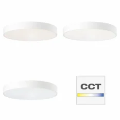 Plafonnier Brillliant Slimline LED Blanc, 1 lumière, Télécommandes