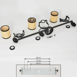 Plafonnier Broekerhaven Noir, 3 lumières