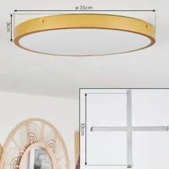 Plafonnier Broglen LED Laiton, 1 lumière