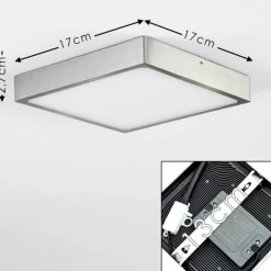 Plafonnier Broglen LED Nickel mat, 1 lumière