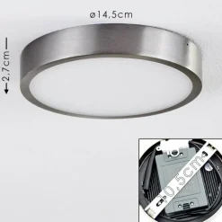 Plafonnier Broglen LED Nickel mat, 1 lumière