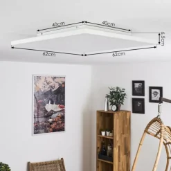 Plafonnier Buenaventura LED Blanc, 1 lumière, Télécommandes