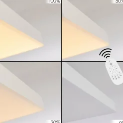 Plafonnier Buenaventura LED Blanc, 1 lumière, Télécommandes, Changeur de couleurs