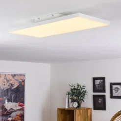 Plafonnier Buenaventura LED Blanc, 1 lumière, Télécommandes, Changeur de couleurs