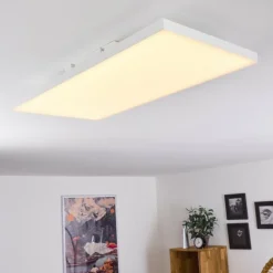 Plafonnier Buenaventura LED Blanc, 1 lumière, Télécommandes, Changeur de couleurs