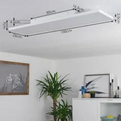 Plafonnier Buenaventura LED Blanc, 1 lumière, Télécommandes, Changeur de couleurs