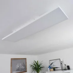 Plafonnier Buenaventura LED Blanc, 1 lumière, Télécommandes, Changeur de couleurs