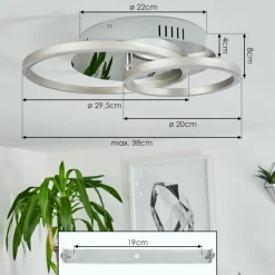 Plafonnier Buren LED Aluminium, Chrome, 1 lumière