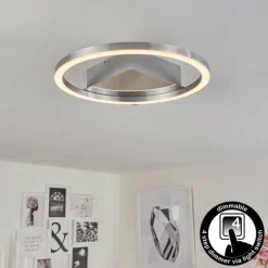 Plafonnier Buren LED Nickel mat, 1 lumière