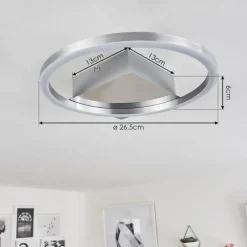 Plafonnier Buren LED Nickel mat, 1 lumière