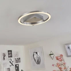 Plafonnier Buren LED Nickel mat, 1 lumière
