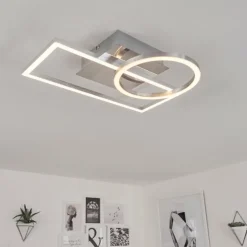 Plafonnier Buren LED Nickel mat, 1 lumière